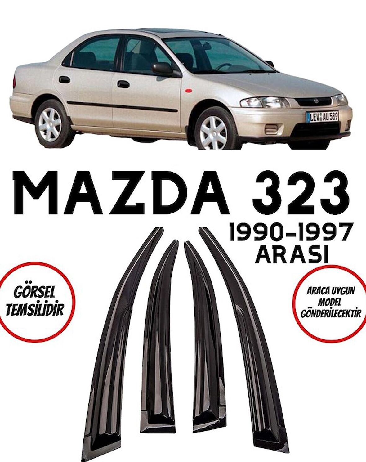 Balp Mazda 323 Cam Rüzgarlığı 4'lü Takım 1990-1997