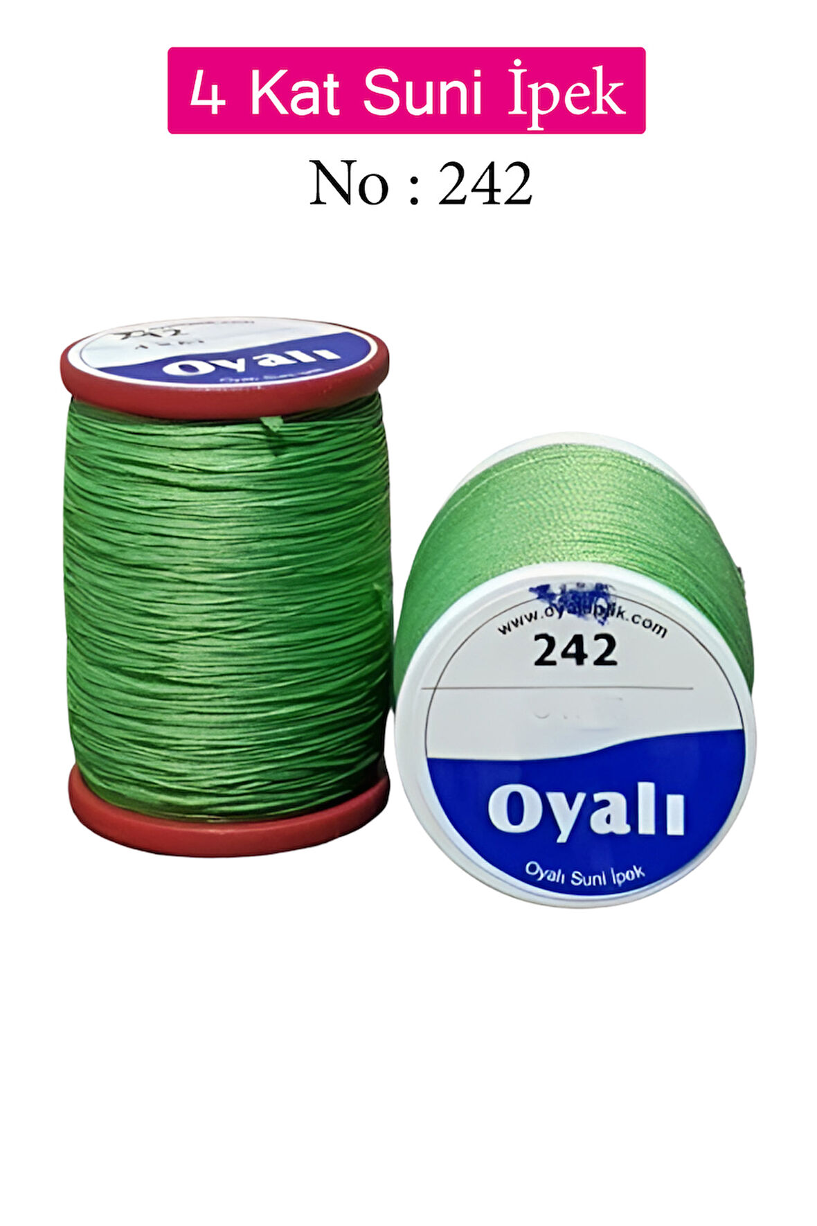 Oyalı 4 Kat Suni İpek İplik İğne Oyası Boncuk İpi Tığ Oyası No:242