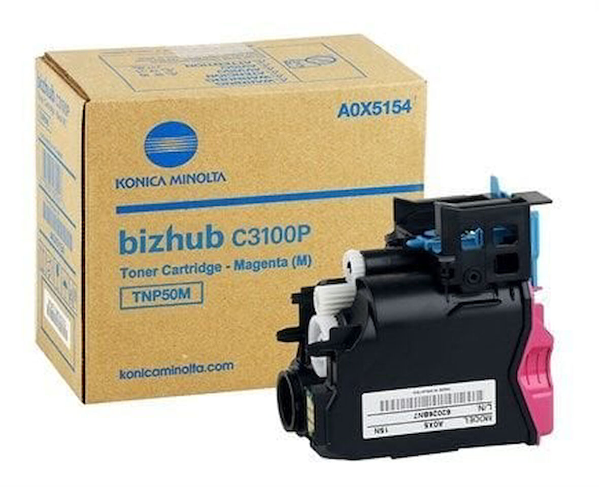 Konica Minolta TNP-50M (A0X5354) Kırmızı Magenta Orjinal Toner C3100P