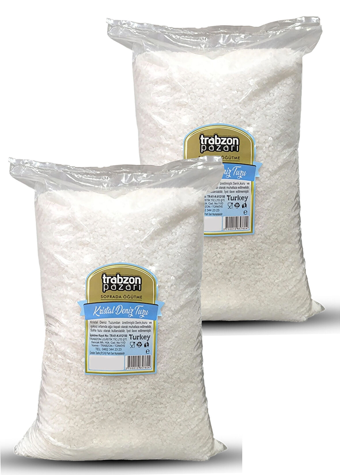 Doğal Rafinesiz, İyotsuz Kristal Deniz Tuzu 2x1 kg