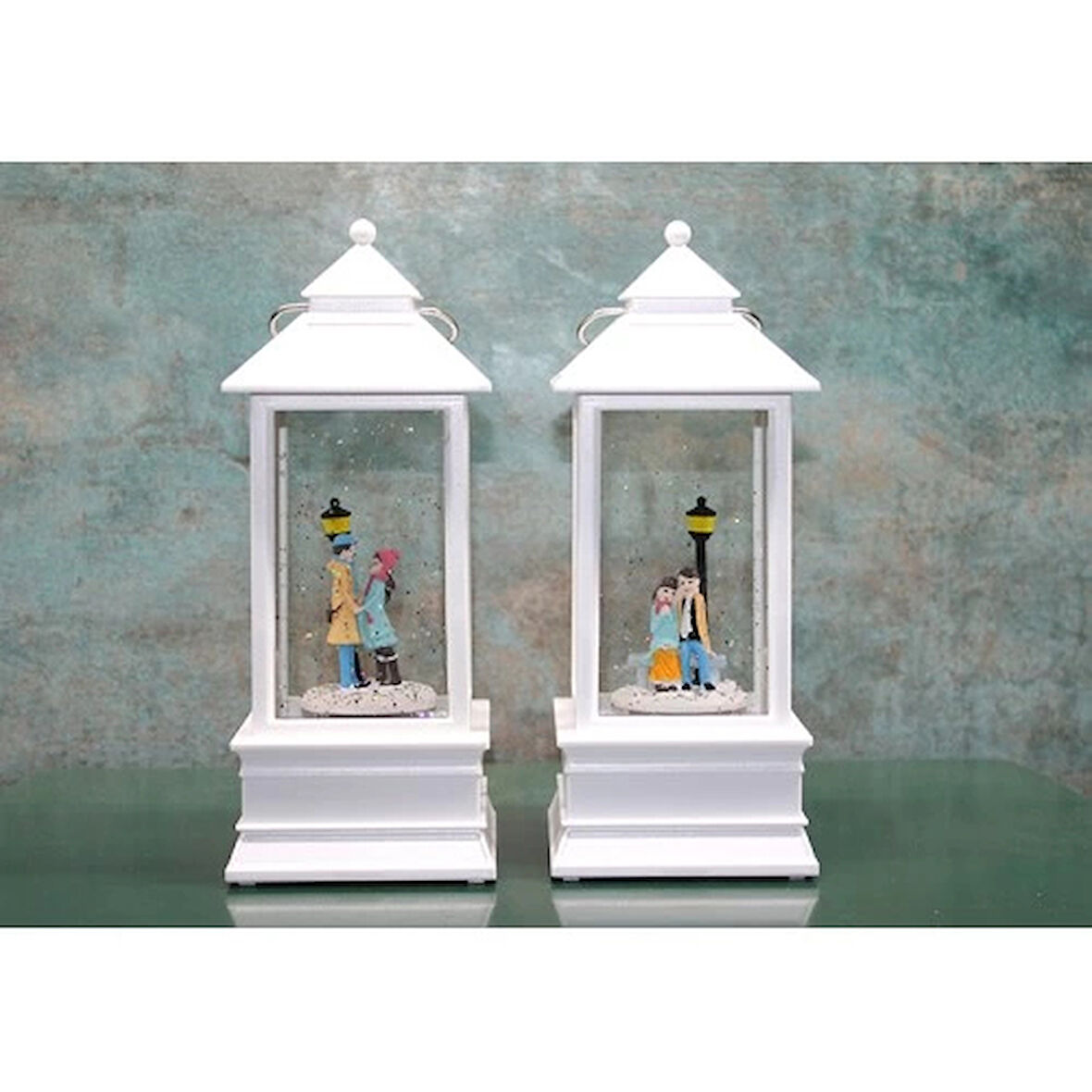 Kış Masalı Tasarımı Işıklı Müzikli Kar Küresi