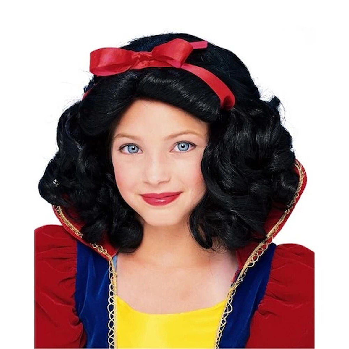 Pamuk Prenses Peruğu Kırmızı Fiyonklu