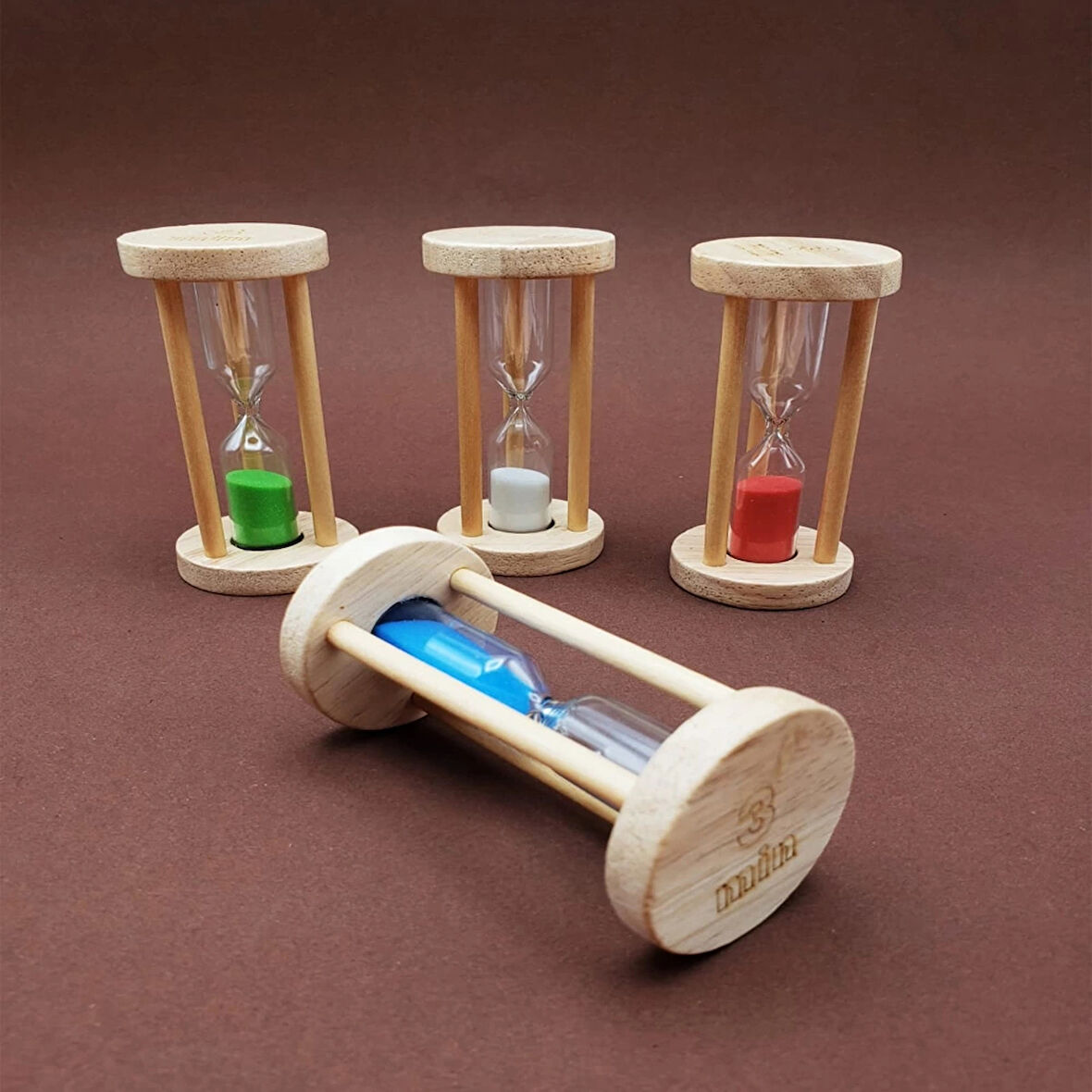 3 Dakikalık Ahşap Kum Saati