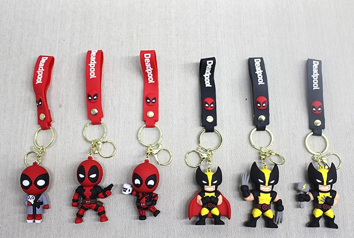 Deadpool Wolverine Silikon Anahtarlık
