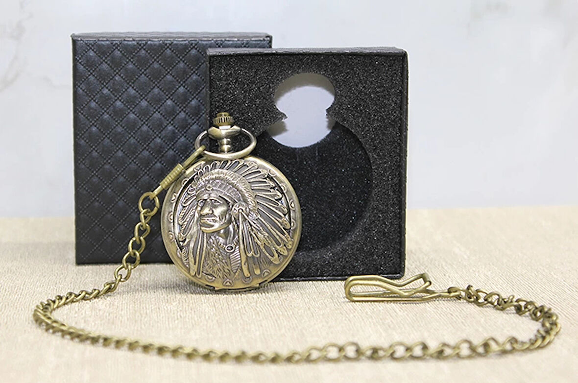 Özel Kutulu Kızılderili Köstekli Saat