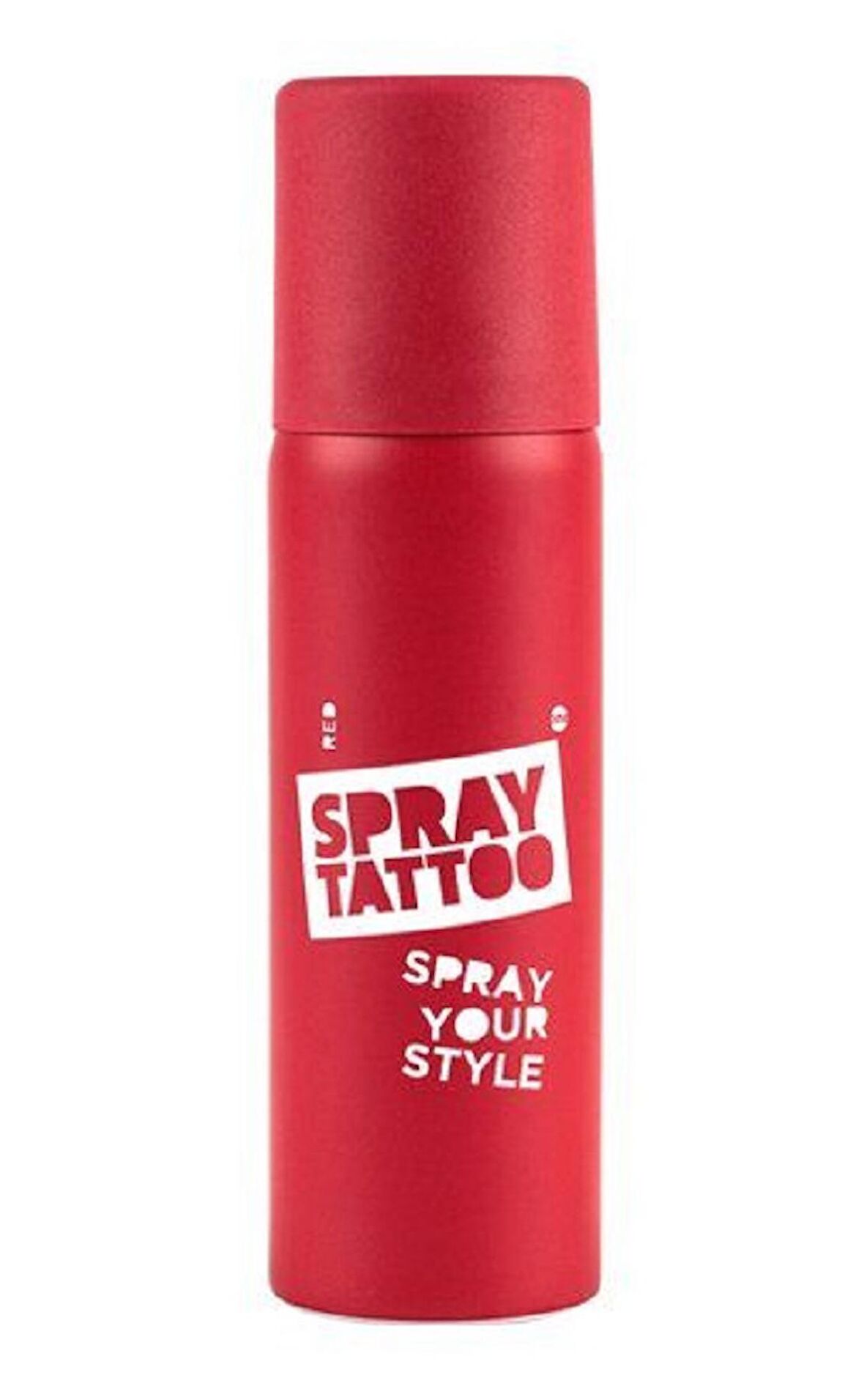 Spray Tattoo Kırmızı Geçici Sprey Dövme Şablon hediyeli