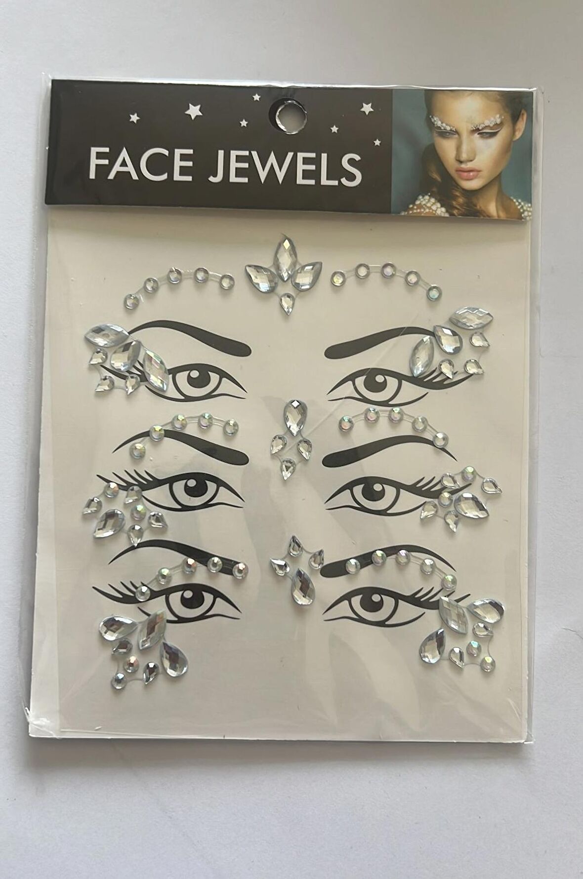 Face Gems Yüz Süsleme Taşı Vücut Kristali Model 22