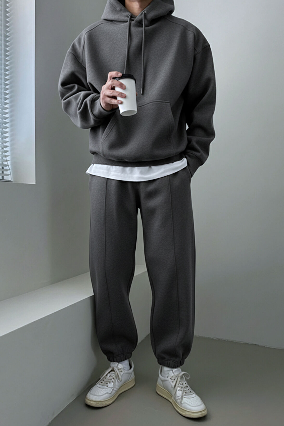 Genius Store Erkek Eşofman Takımı Şardonlu 3 İplik İçi Polarlı Günlük Eşofman Takımı 3İPLİK-TAKIM