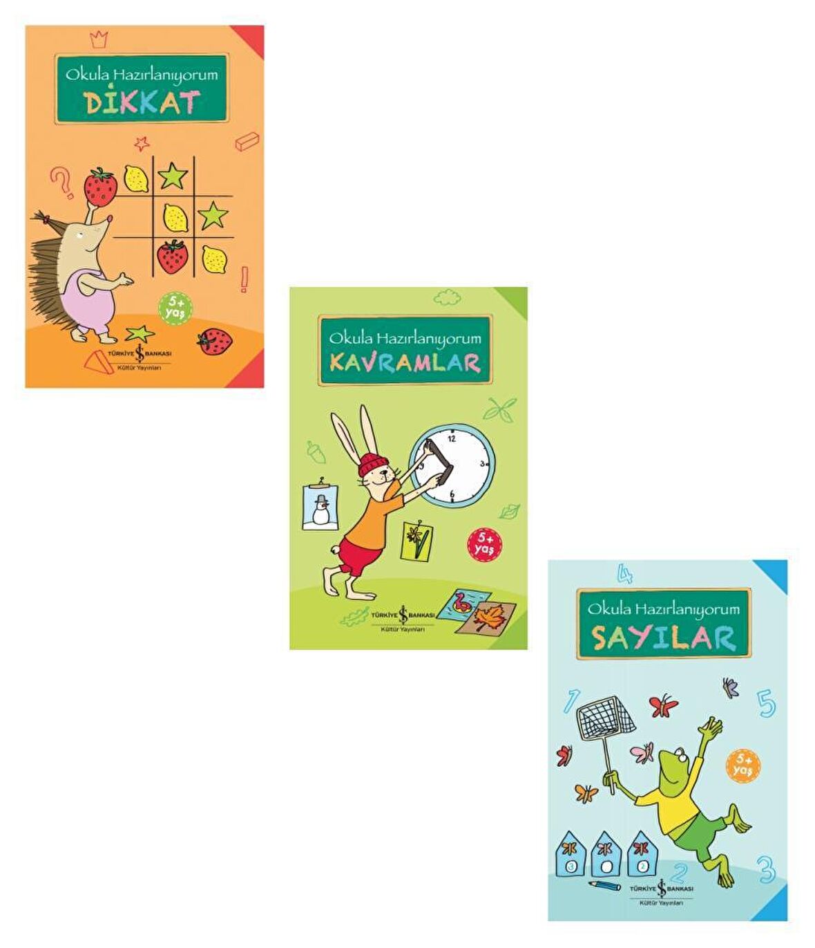 Okula Hazırlanıyorum Seti 3 Kitap Sayılar - Kavramlar - Dikkat