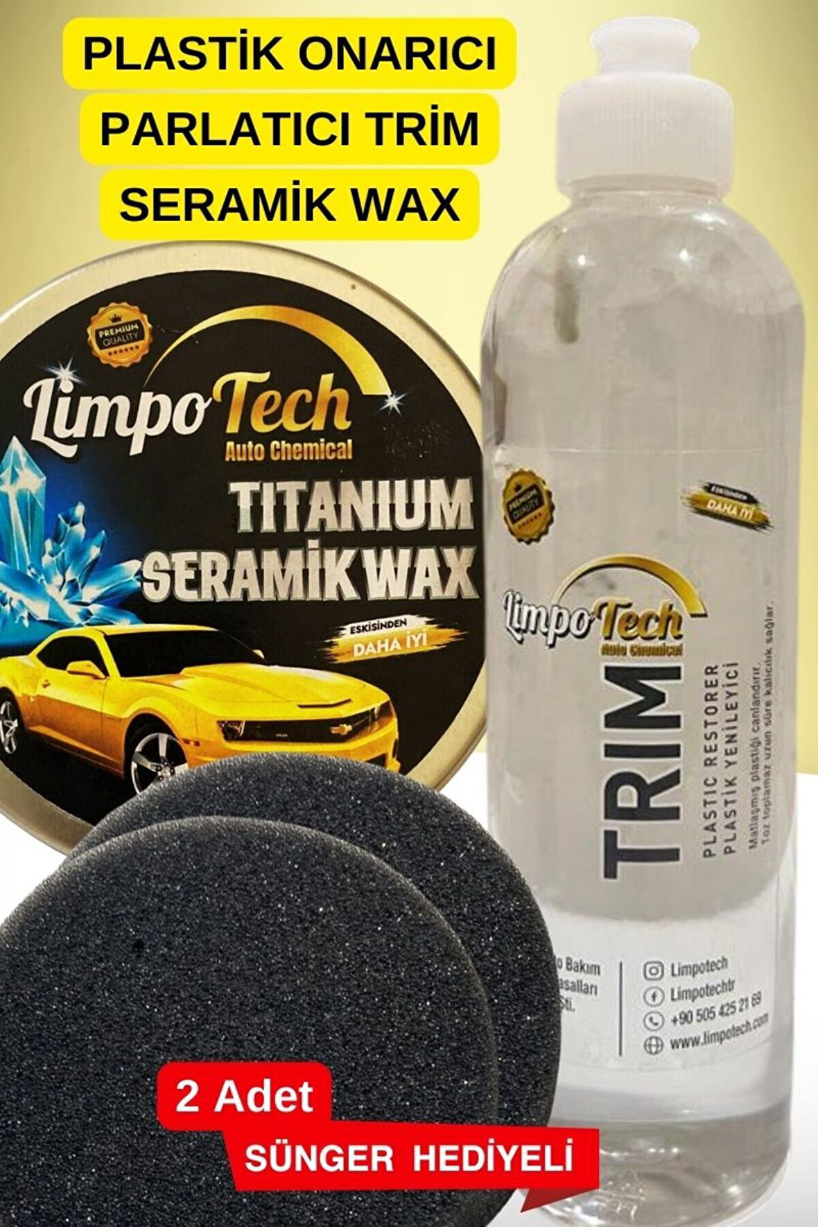 Trim 400 ml Plastik Yenileyici Onarıcı Parlatıcı | Araç Seramik Wax