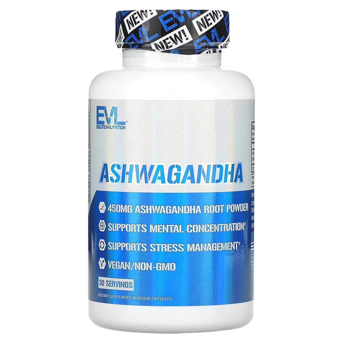 EVLution Nutrition, Ashwagandha, 450 mg, 30 Veggie Capsules