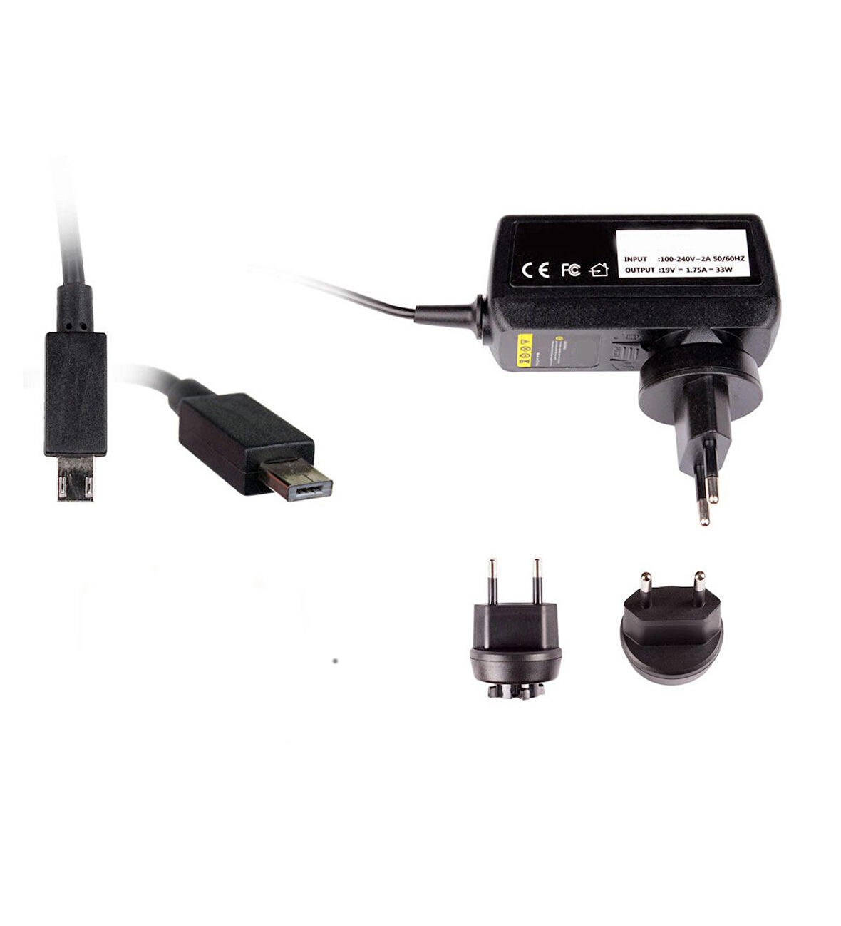 Asus 19V 1.75A 33W Dikdörtgen Uçlu Şarj Notebook Adaptör Laptop Şarj