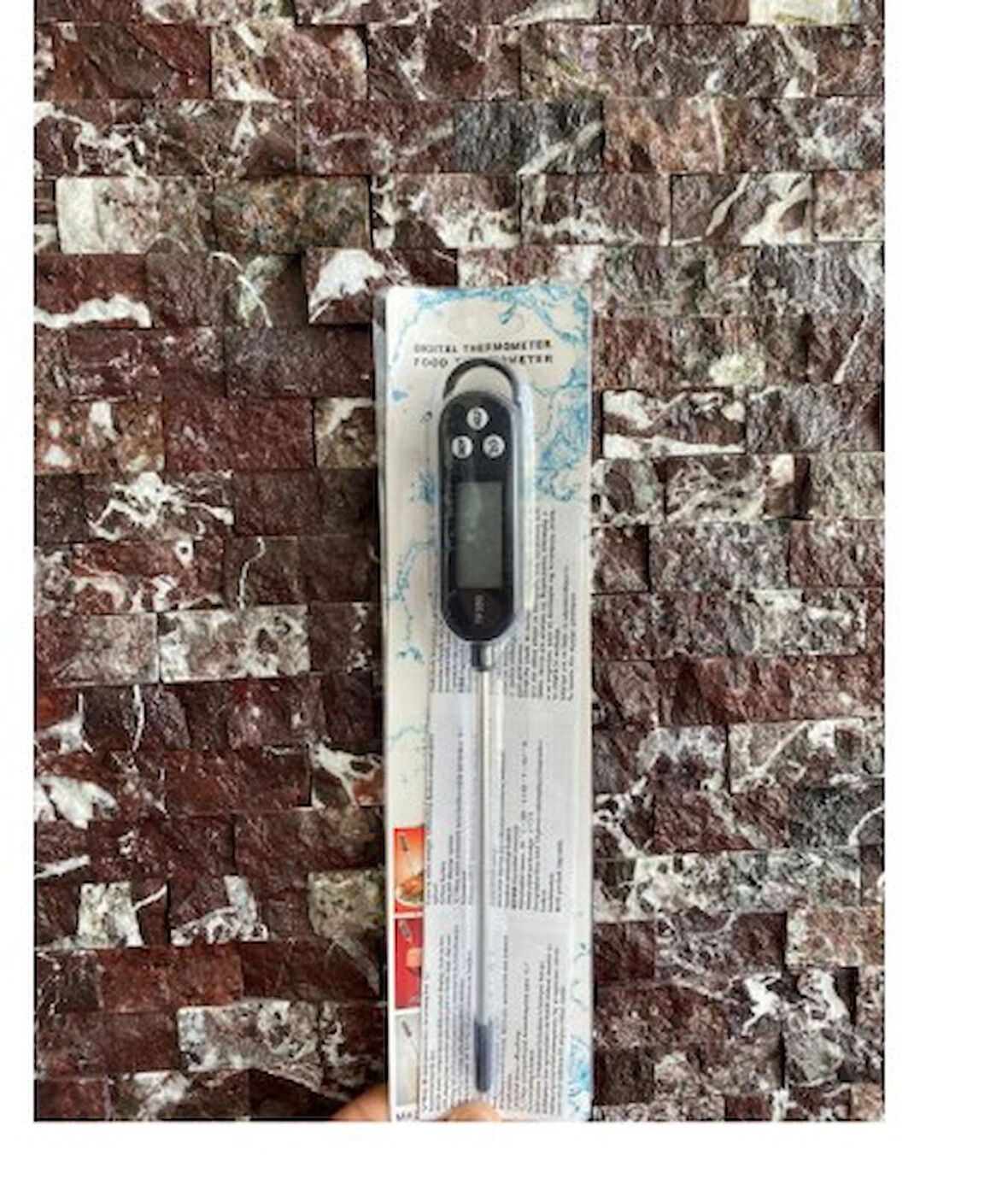 Pilli Dijital Yemek Termometresi – Et, Balık, Tavuk ve Fırın Ürünleri İçin Hassas Ölçüm