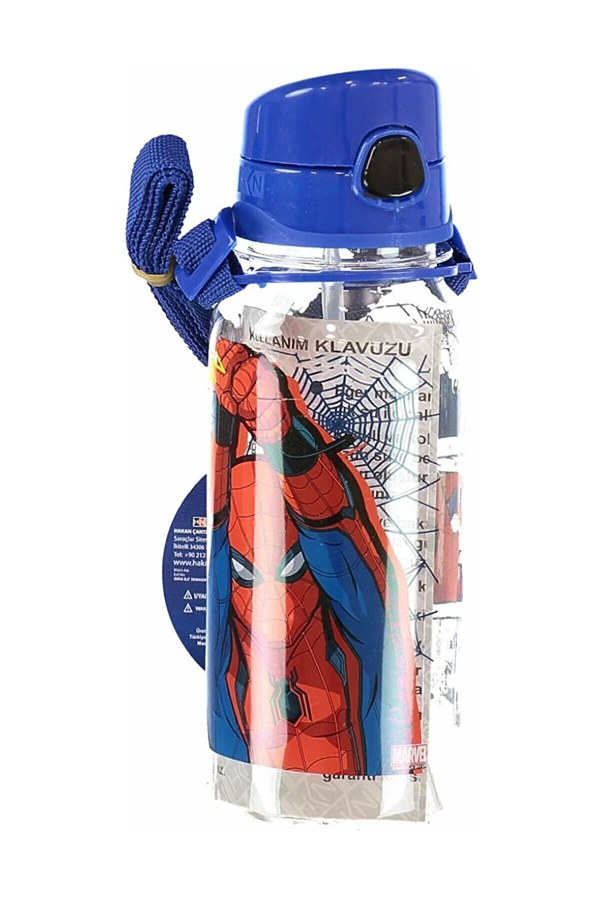 Örümcek Adamlı Erkek Çocuk Mavi Matara Spiderman 500ml