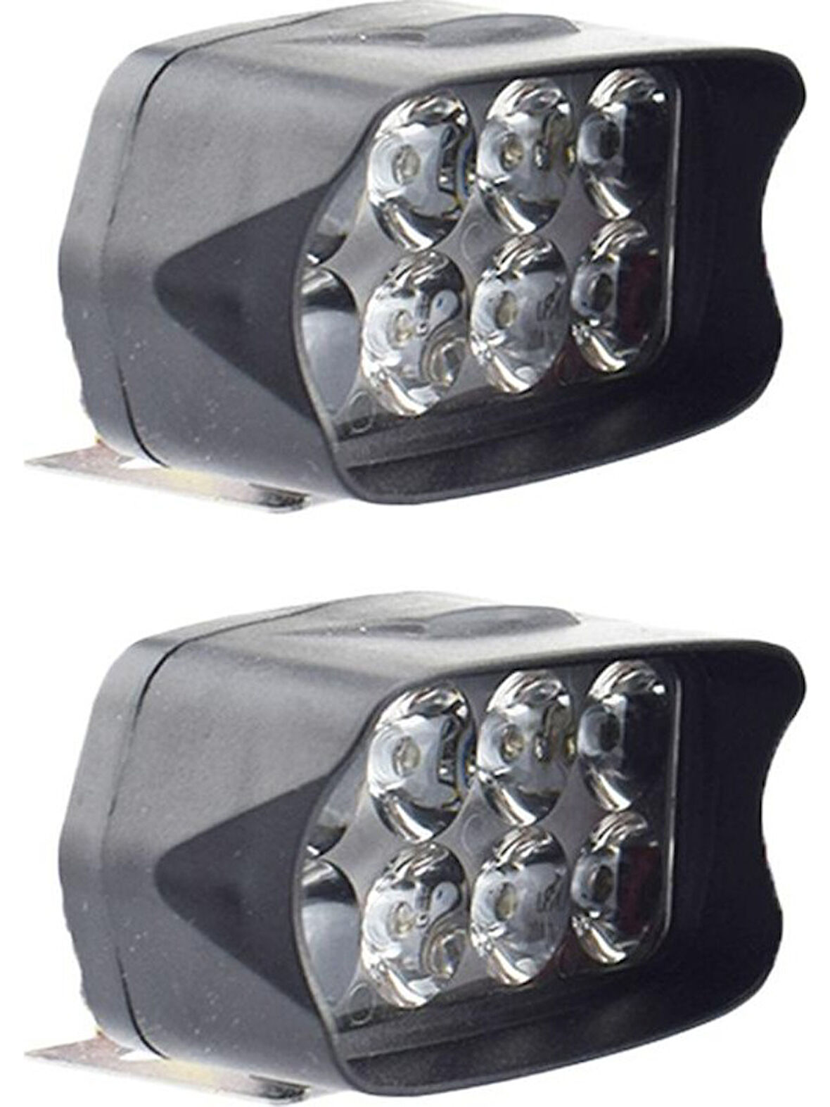 Motosiklet 12V 6500K 8 Led'ler Çift Yardımcı Sisli In Fark Lamba Süper Parlak
