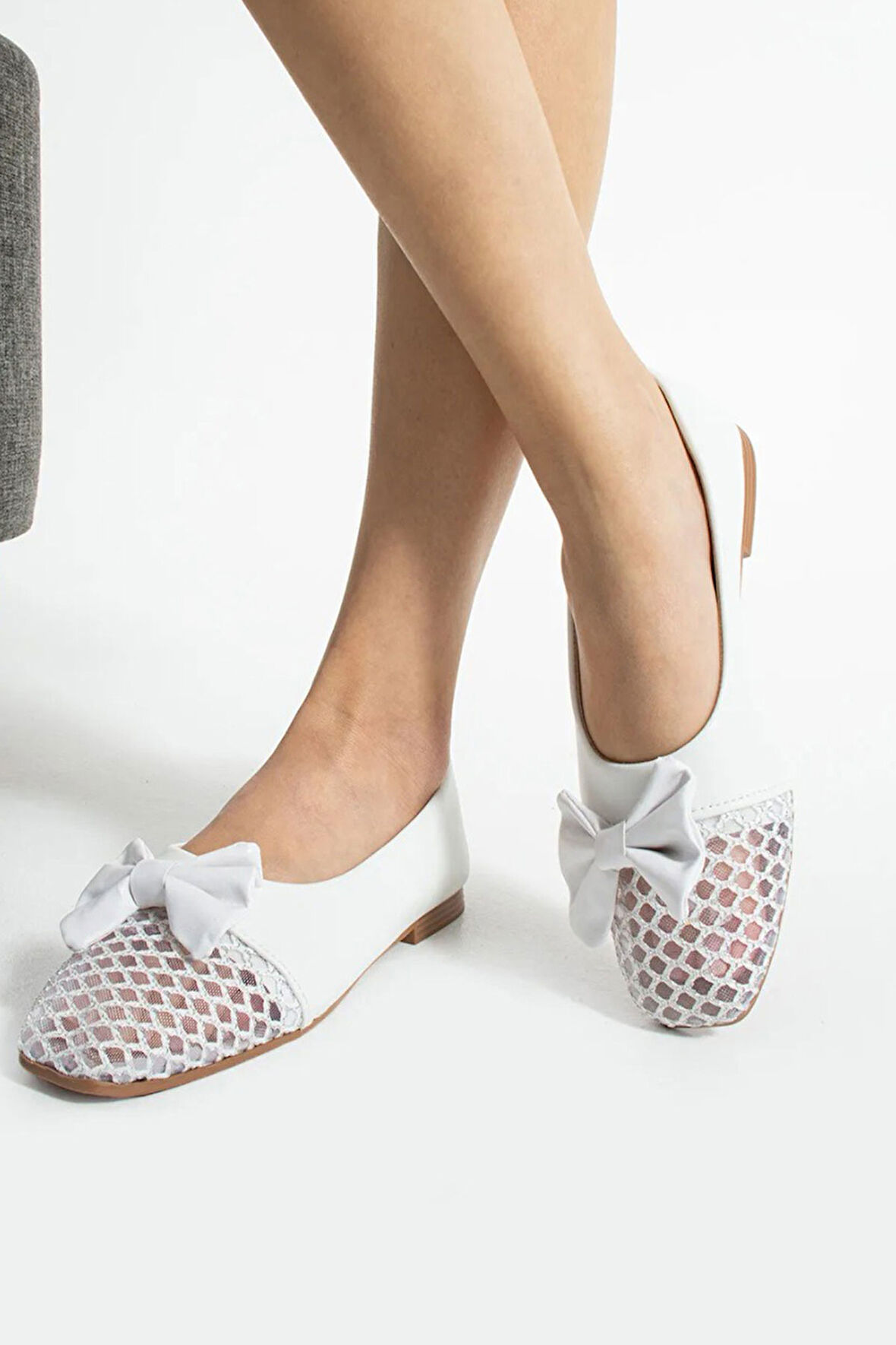 Kadın Babet  Fileli Hafif Rahat Şık Günlük Ayakkabı 1021-111-0012