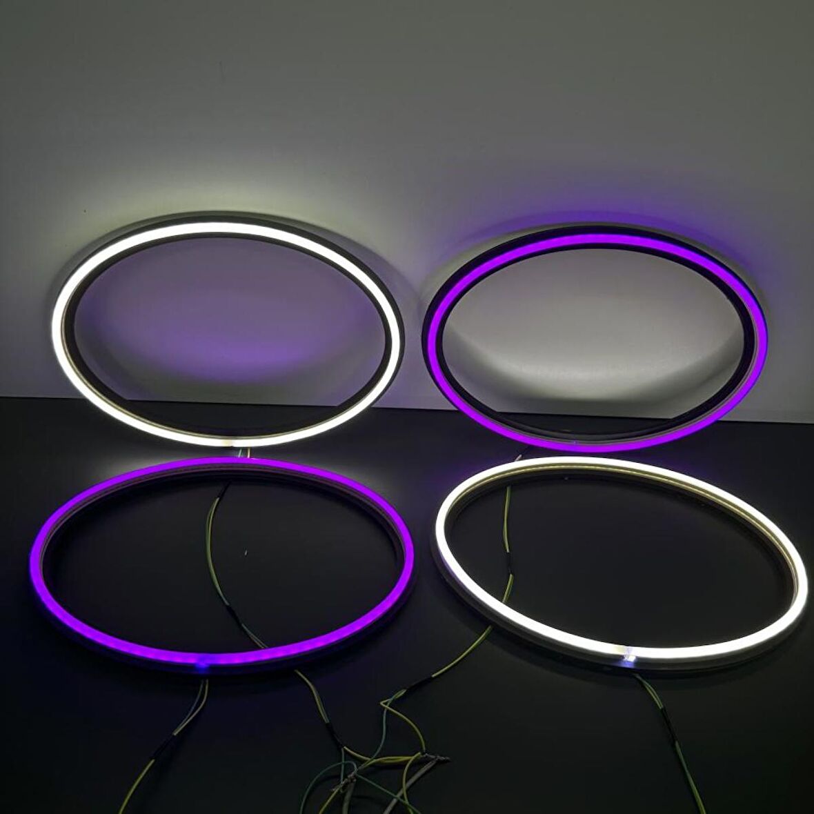 6*9 OVAL BUZ MAVİ neon led midrange kasnağı (1 Çift)