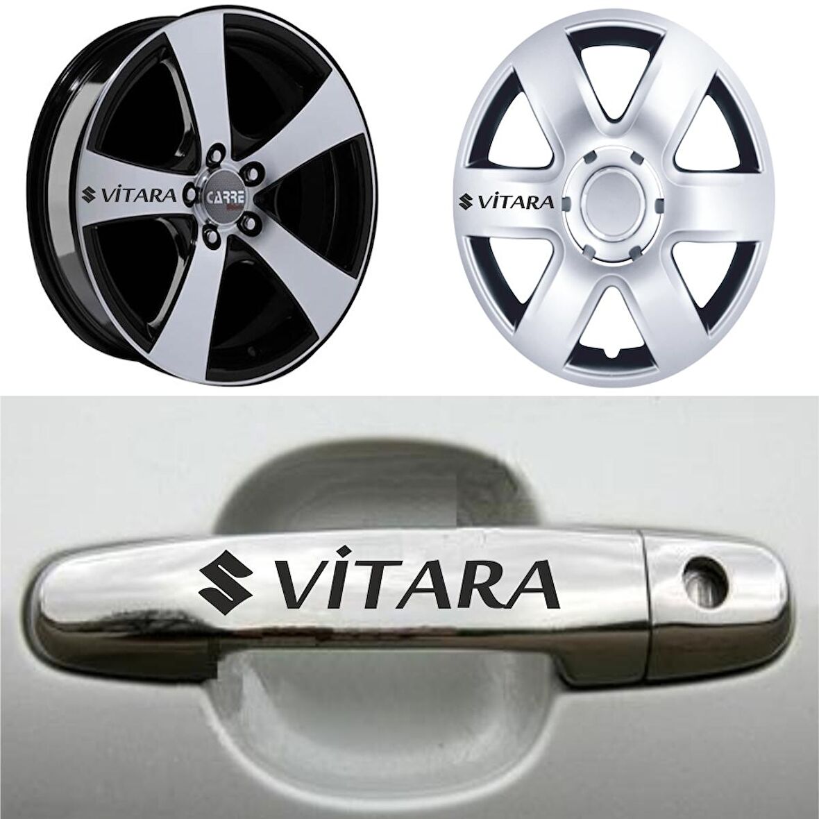 Vitara Kapı Kolu Jant Sticker (10 Adet) Etiket Yapıştırma Z198