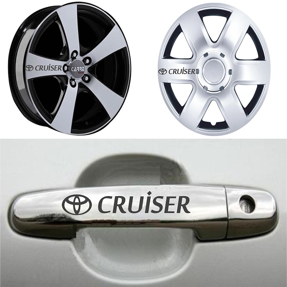 Cruiser Kapı Kolu Jant Sticker (10 Adet) Etiket Yapıştırma Z58