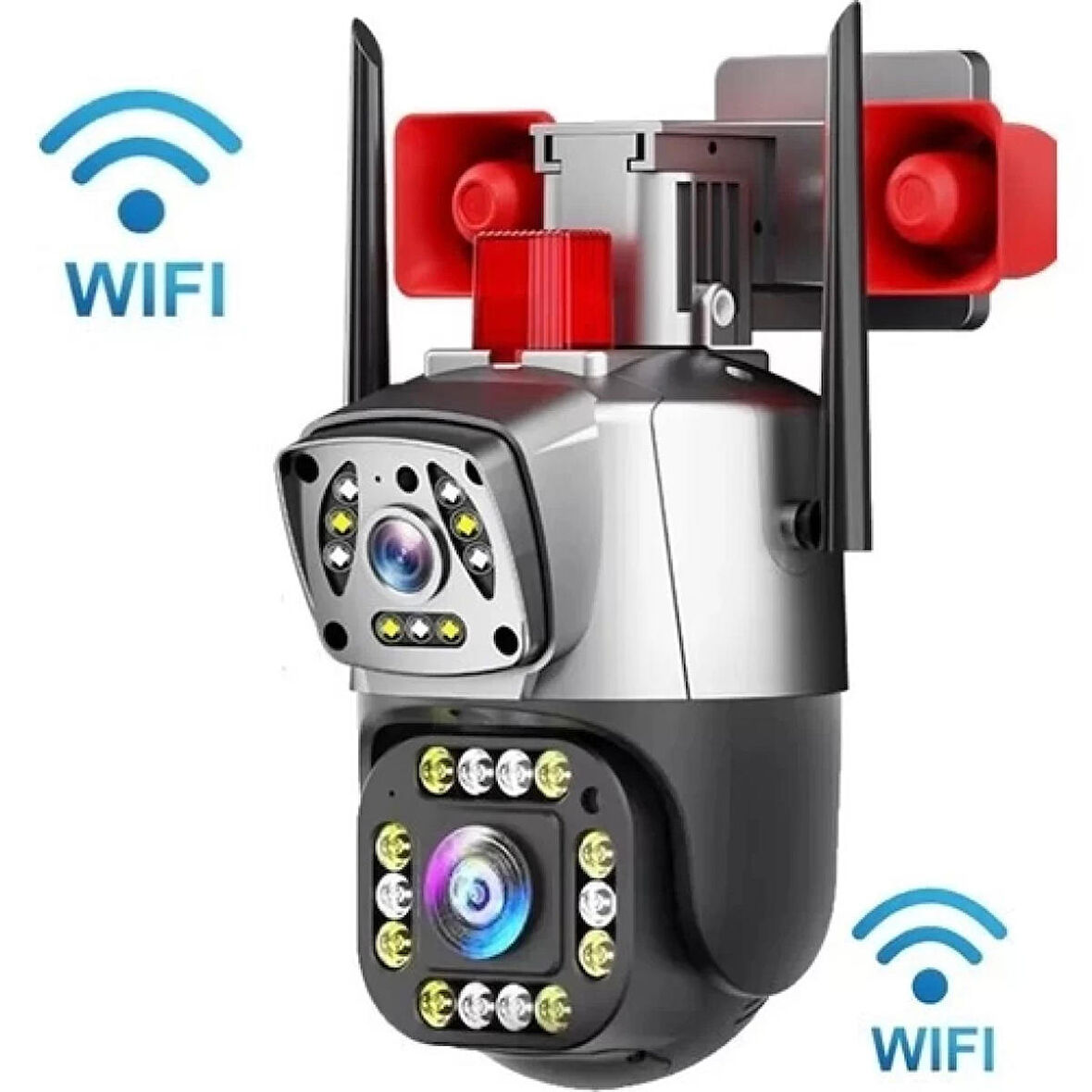 2+2 MP HD 4 Inch IP66 IP Kamera Wifi Özellikli Hareket Takipli Gece Sensörlü Alarmlı Kamera Blm-37