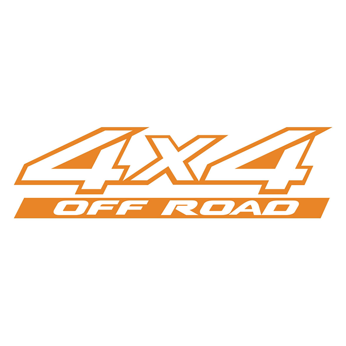 4x4 Ofroad Sticker 17x17 Cm Turuncu