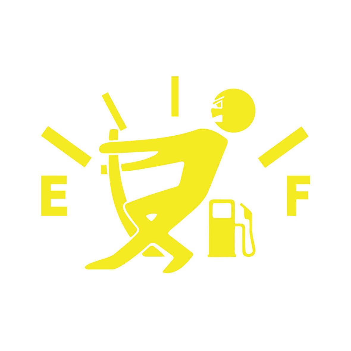 Oto Depo Kapağı Sticker17x17 Cm Sarı