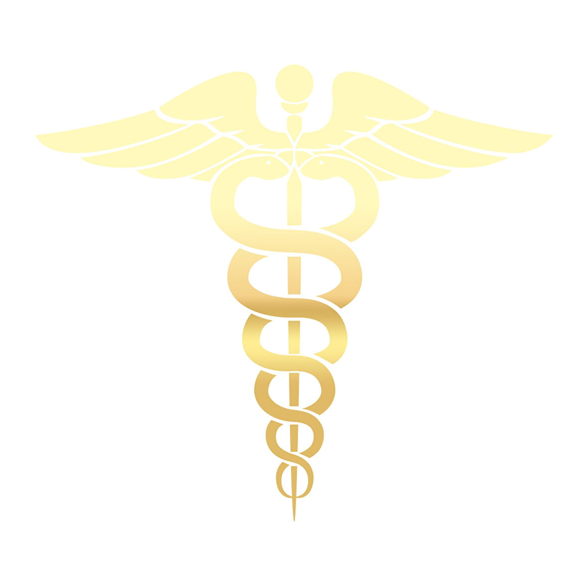 Tıp Logosu  Oto Sticker, Araba Sticker17x17 Cm Gold