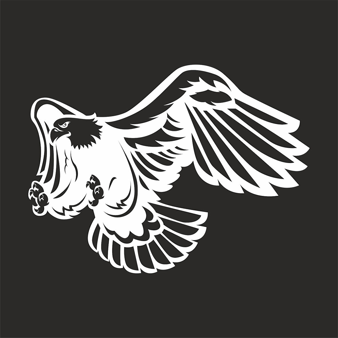 Kartal Sticker17x17 Cm Beyaz