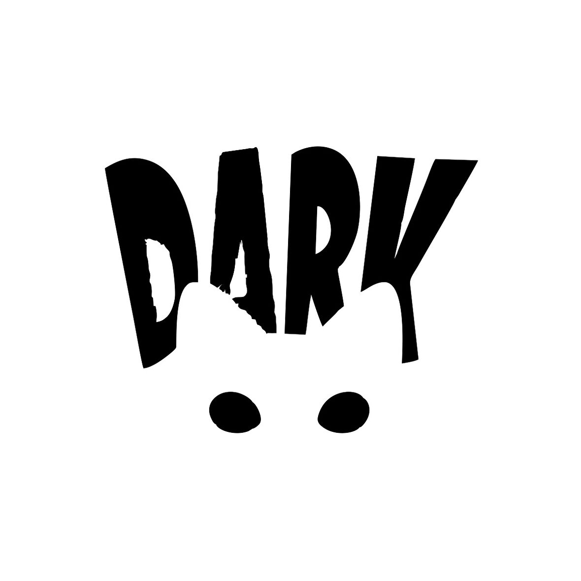 Dark Kedi Sticker 17x17 Cm Siyah