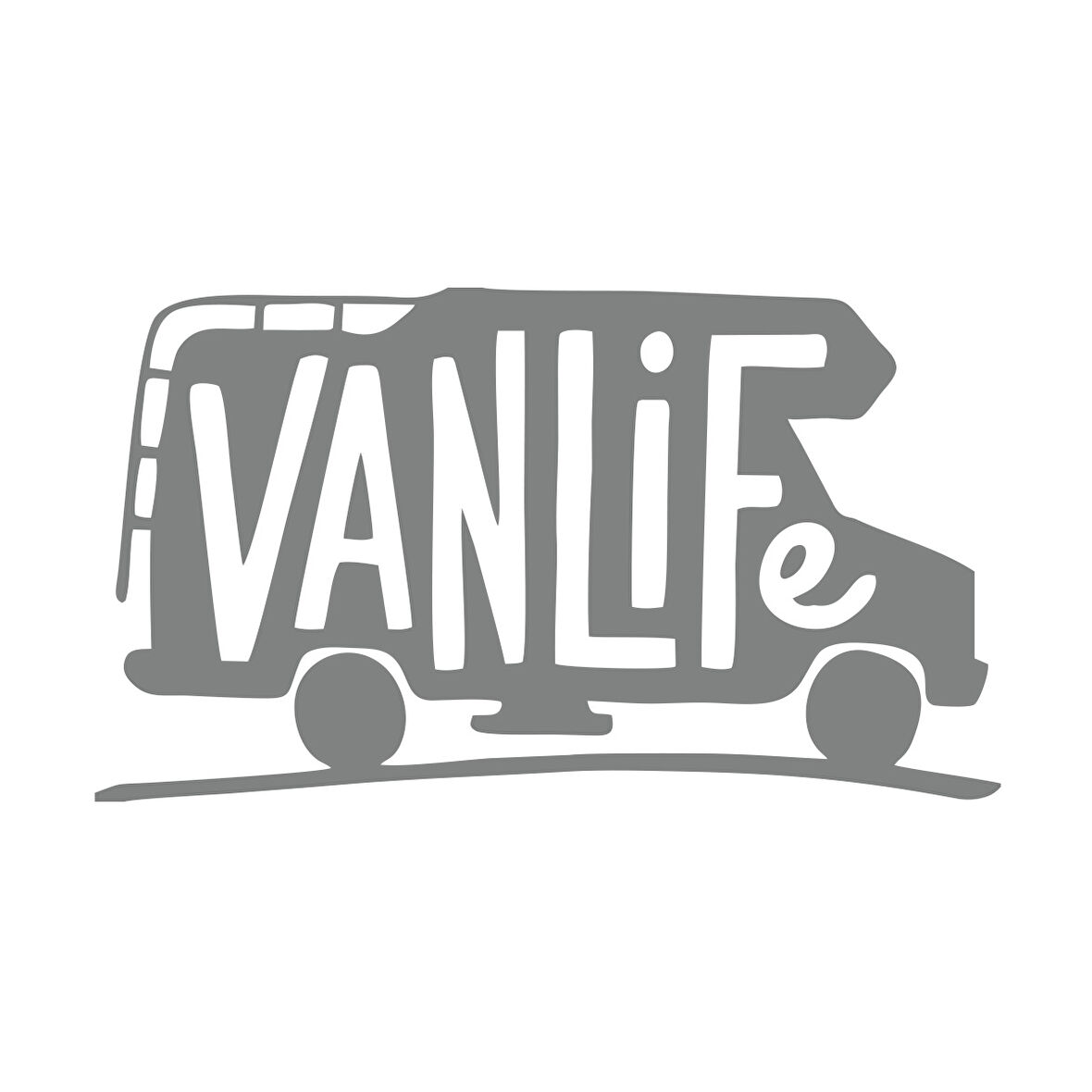 Vanlife Sticker 17x17 Cm Gri
