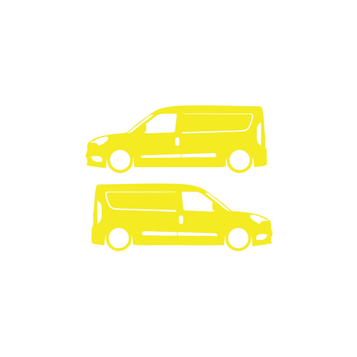 Basık Doblo Sticker 17x17 Cm Sarı