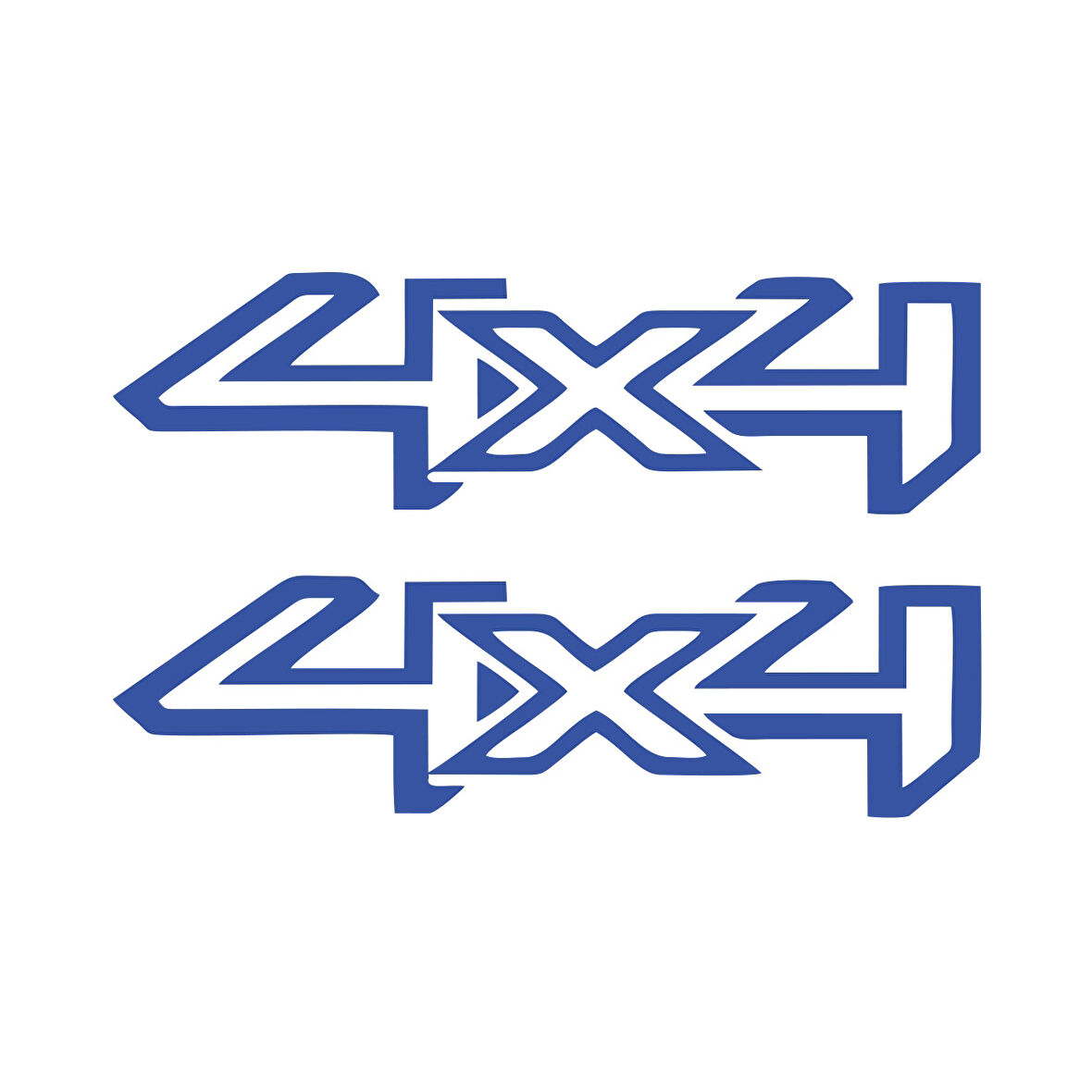 4x4 Sticker 2 Adet  17x17 Cm Mavi