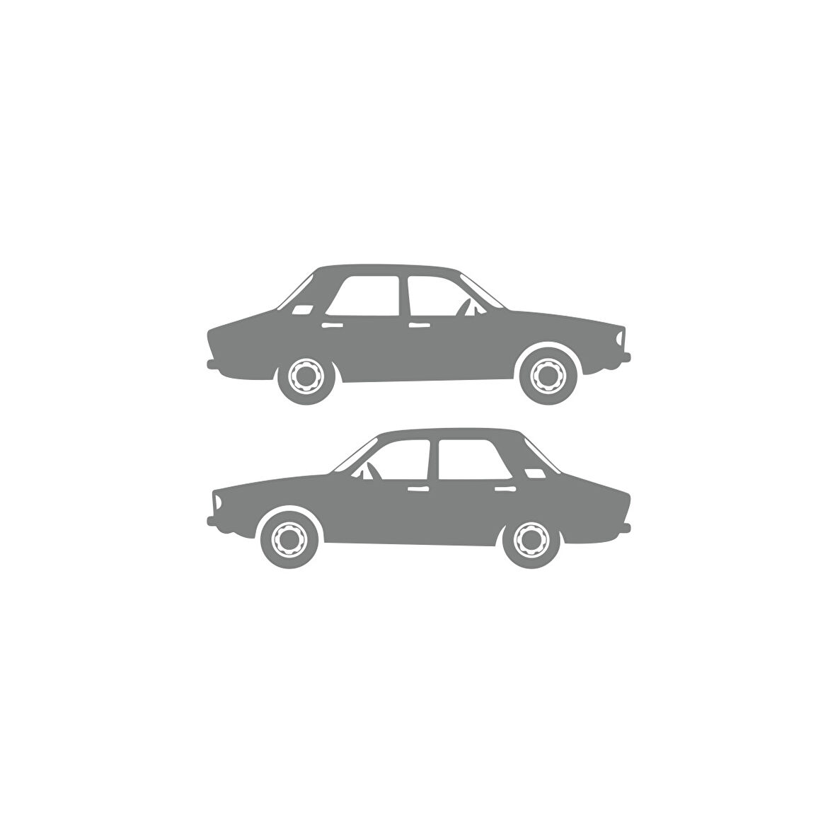 Renault12 Sticker 17x17 Cm Gri