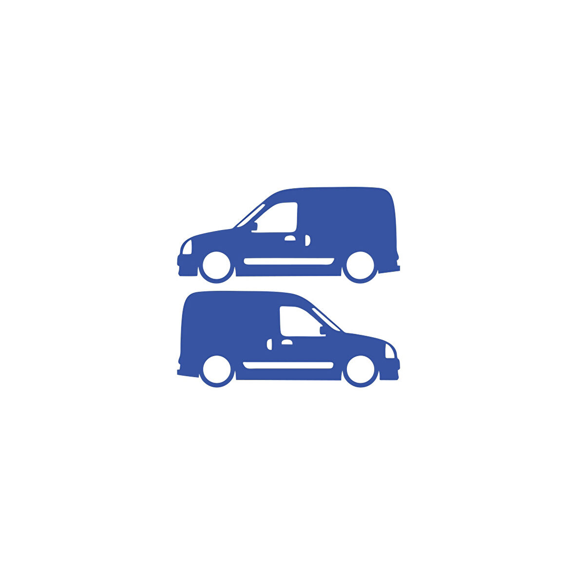 Basık Renault Kangoo Sticker 17x17 Cm Mavi