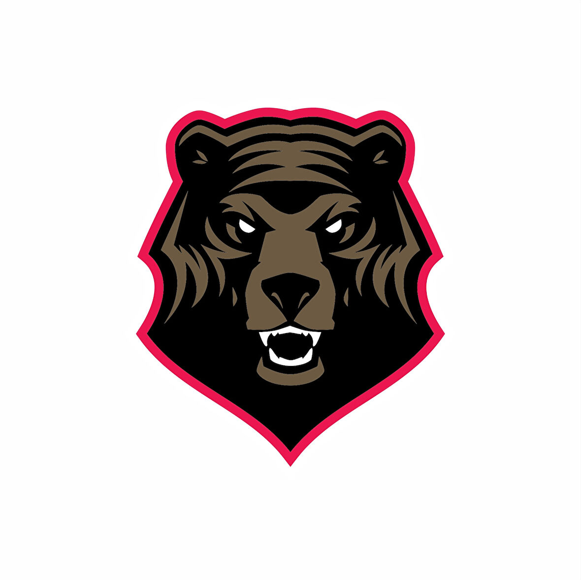 Kızgın Ayı Sticker 10x10 cmRenkli Sticker