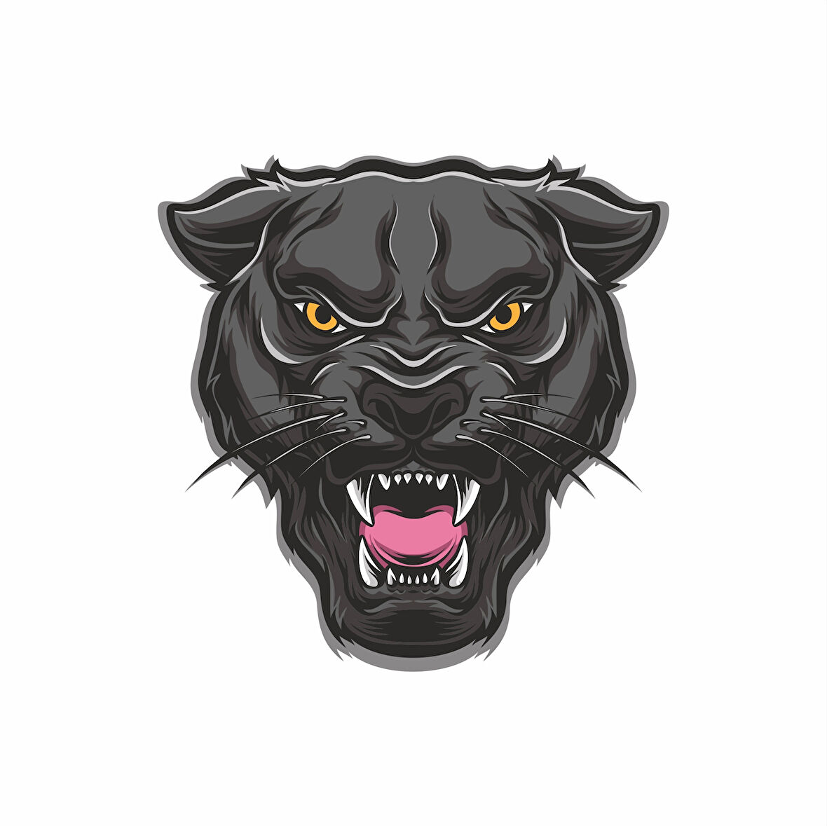 Kızgın Panter Sticker 10x10 cmRenkli Sticker