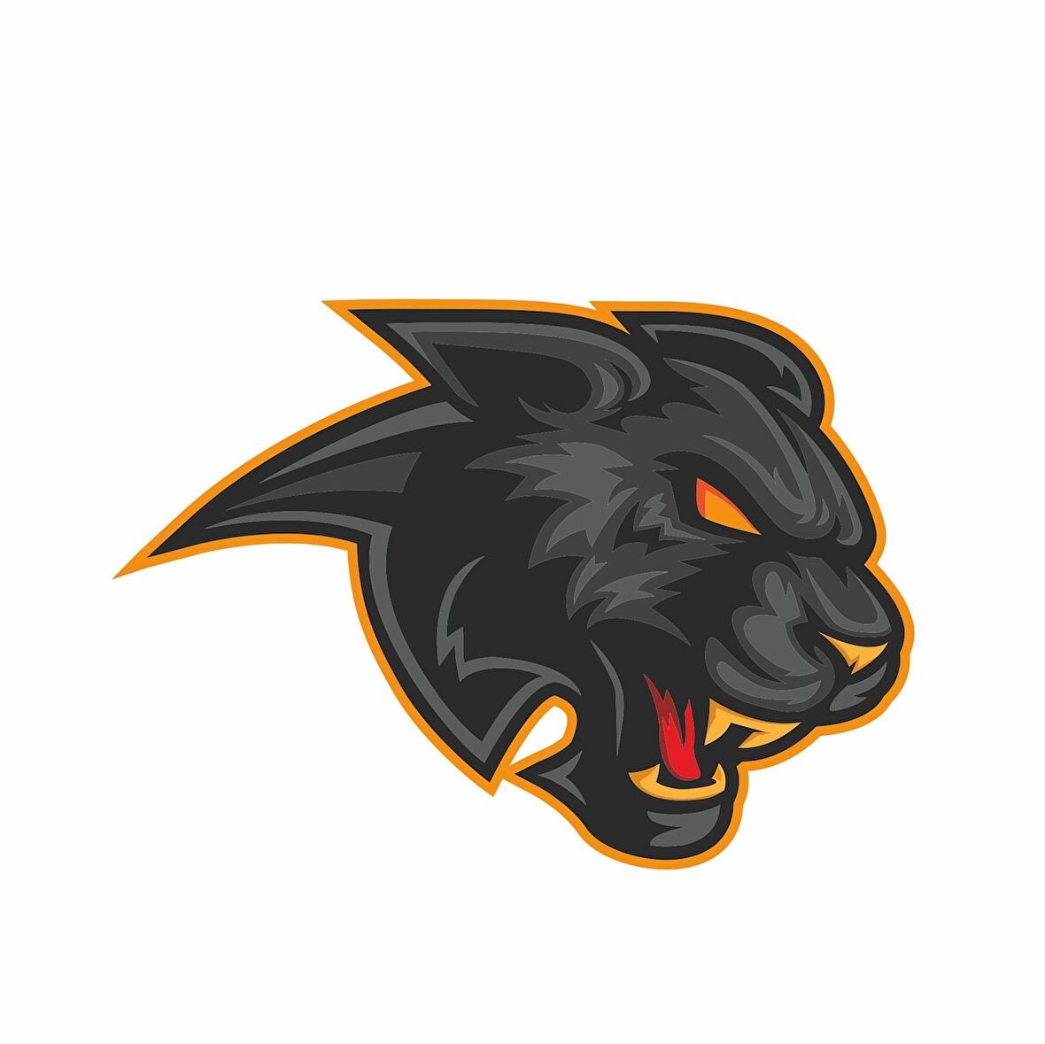 Siyah Panter Sticker 10x10 cmRenkli Sticker