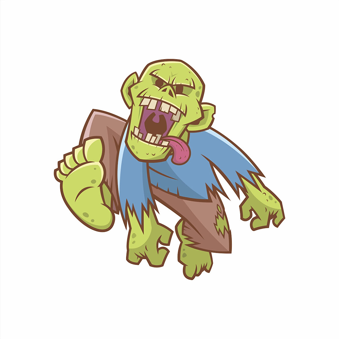 Zombi Sticker 2 10x10 cmRenkli Sticker
