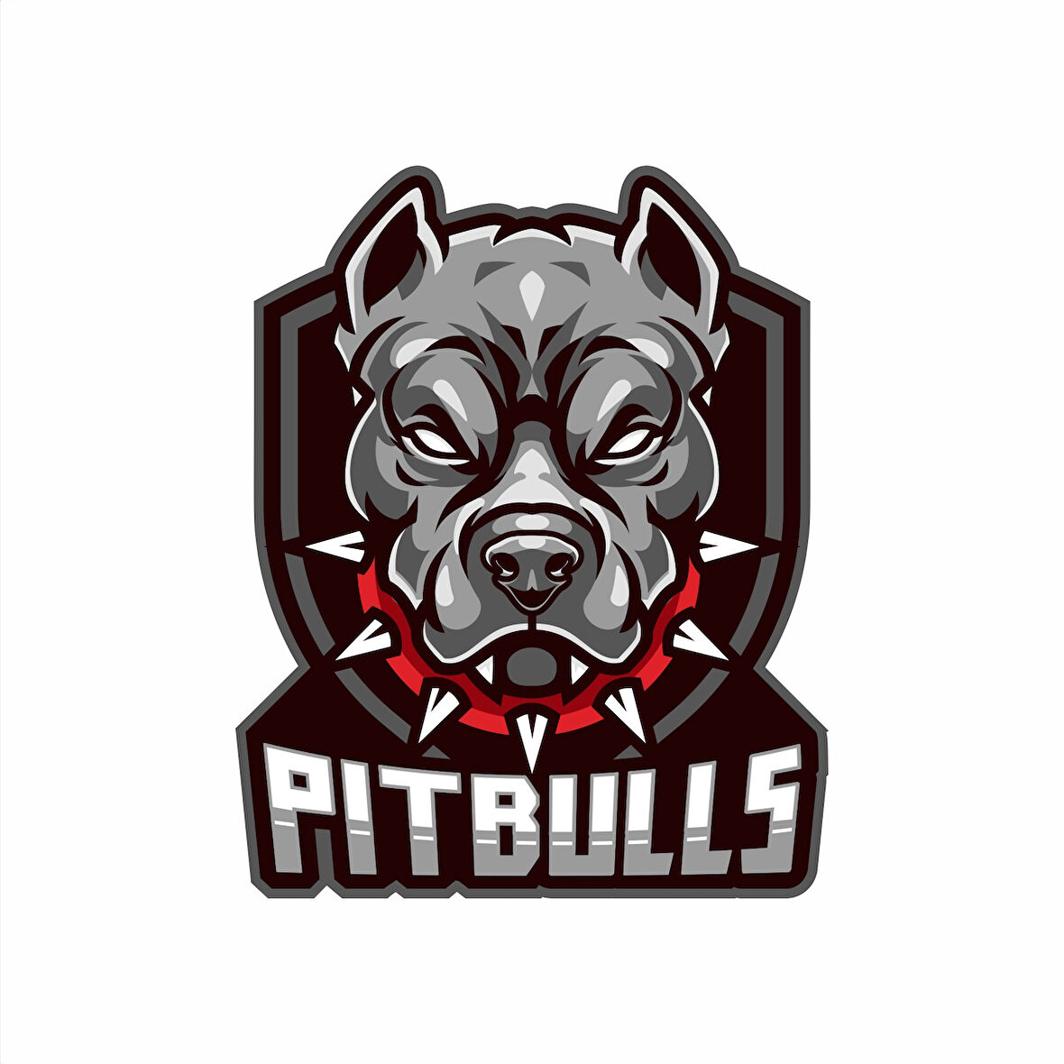 Pitbull Sticker 10x10 cmRenkli Sticker