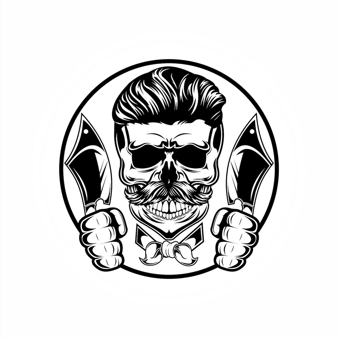 Kurukafa 6 Sticker 10x10 cmRenkli Sticker