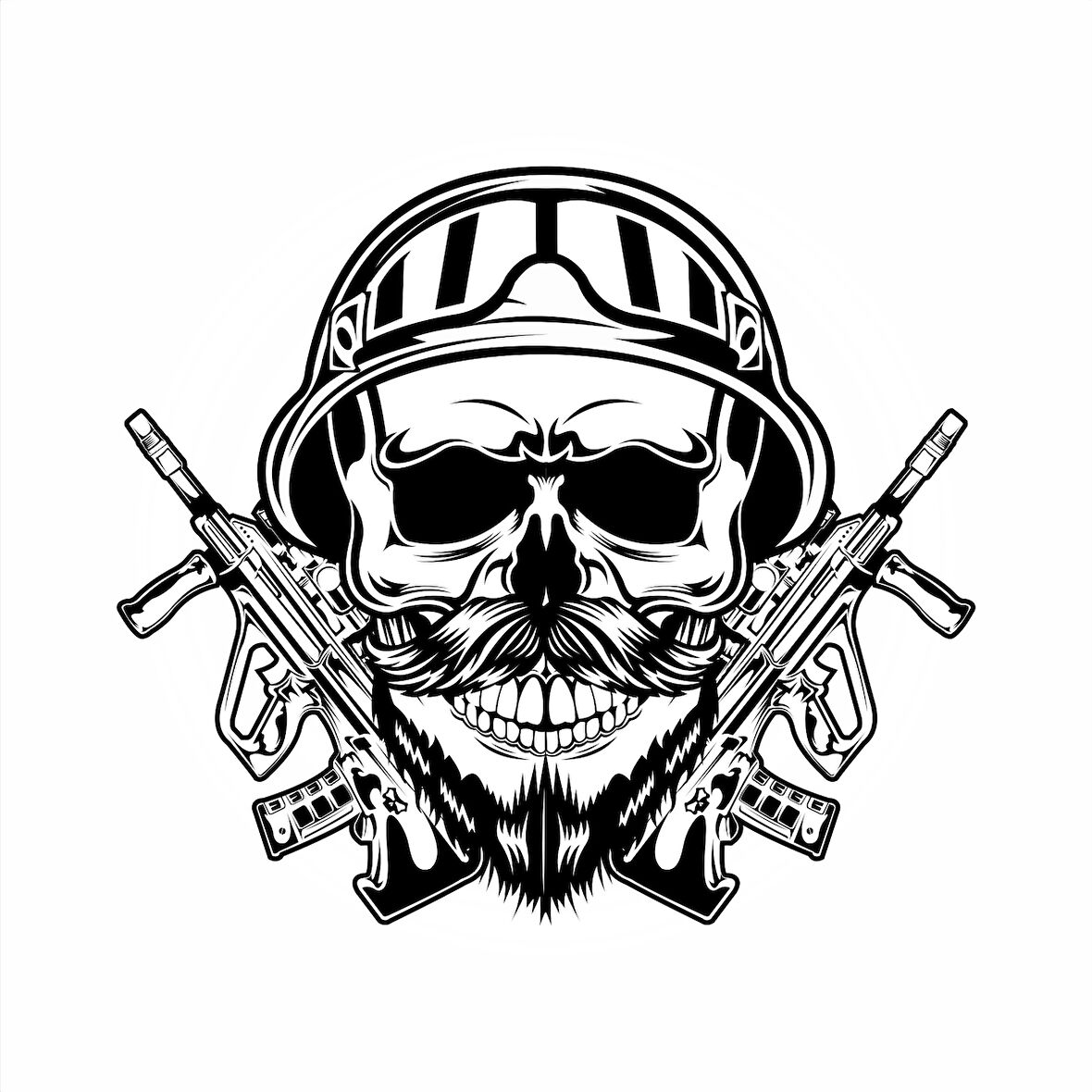 Kurukafa 11 Sticker 10x10 cmRenkli Sticker