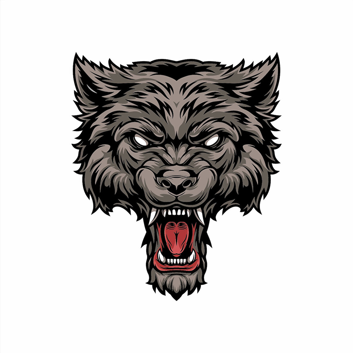 Bozkurt Sticker 10x10 cmRenkli Sticker