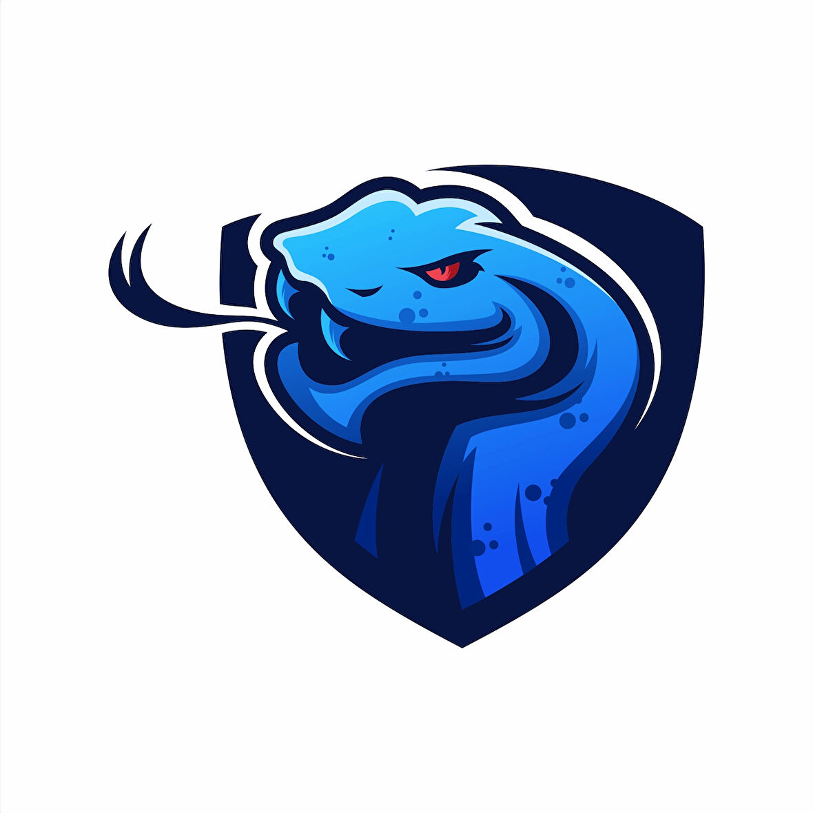 Mavi Yılan Sticker 10x10 cmRenkli Sticker