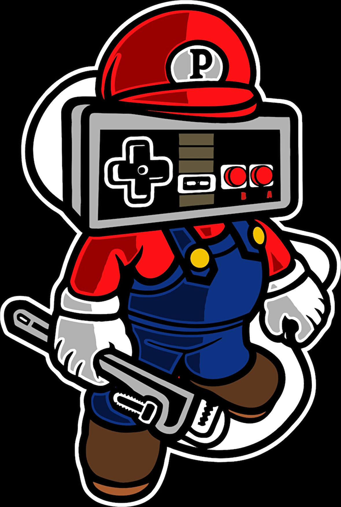 Tamirci Konsol Sticker 10x10 cmRenkli Sticker