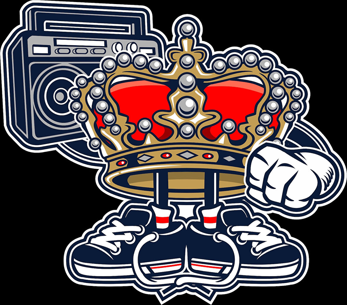 Kral Sticker 10x10 cmRenkli Sticker