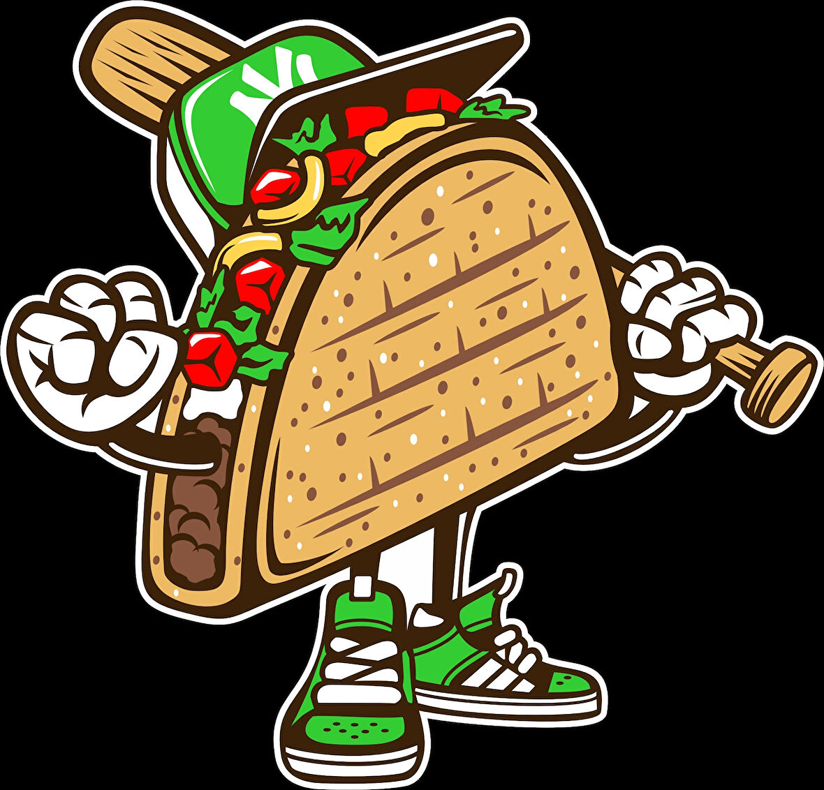 Sandviç Sticker 10x10 cmRenkli Sticker