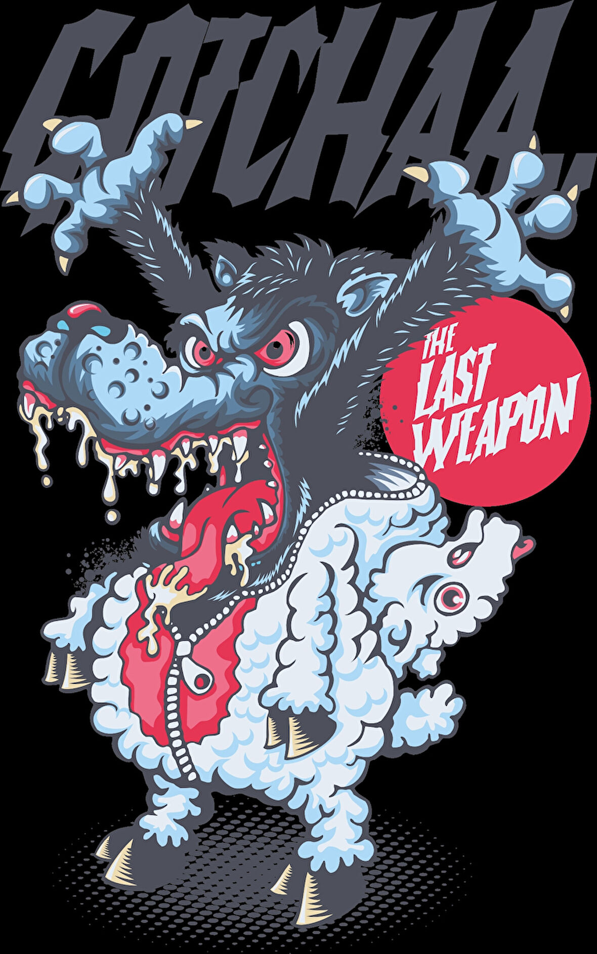 Kuzu Kılığına Girmiş Kurt Sticker 10x10 cmRenkli Sticker