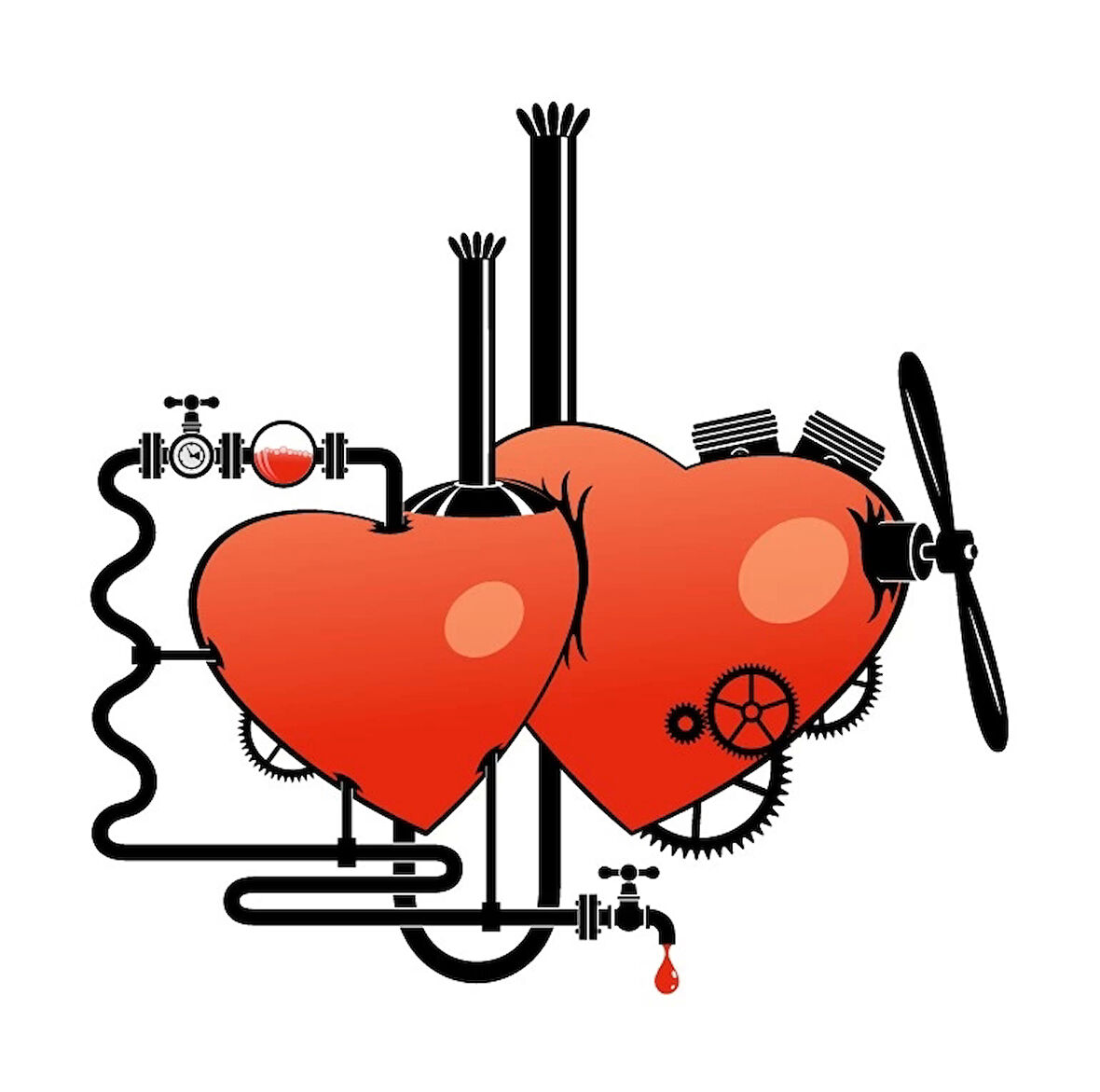 Kalp Ritmi Sticker 10x10 cmRenkli Sticker