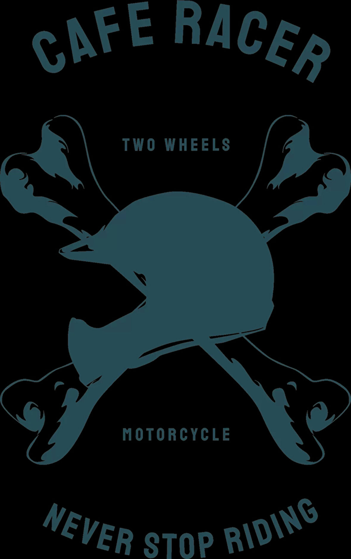 Cafe Race Sticker 10x10 cmRenkli Sticker