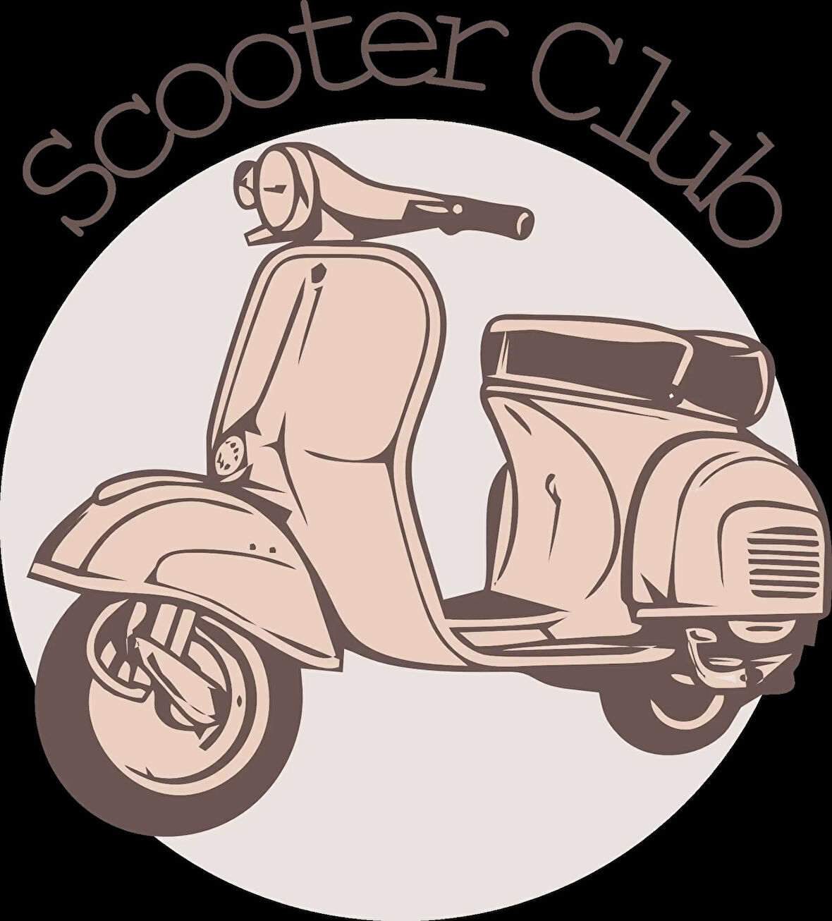 Scooter Club Sticker 10x10 cmRenkli Sticker